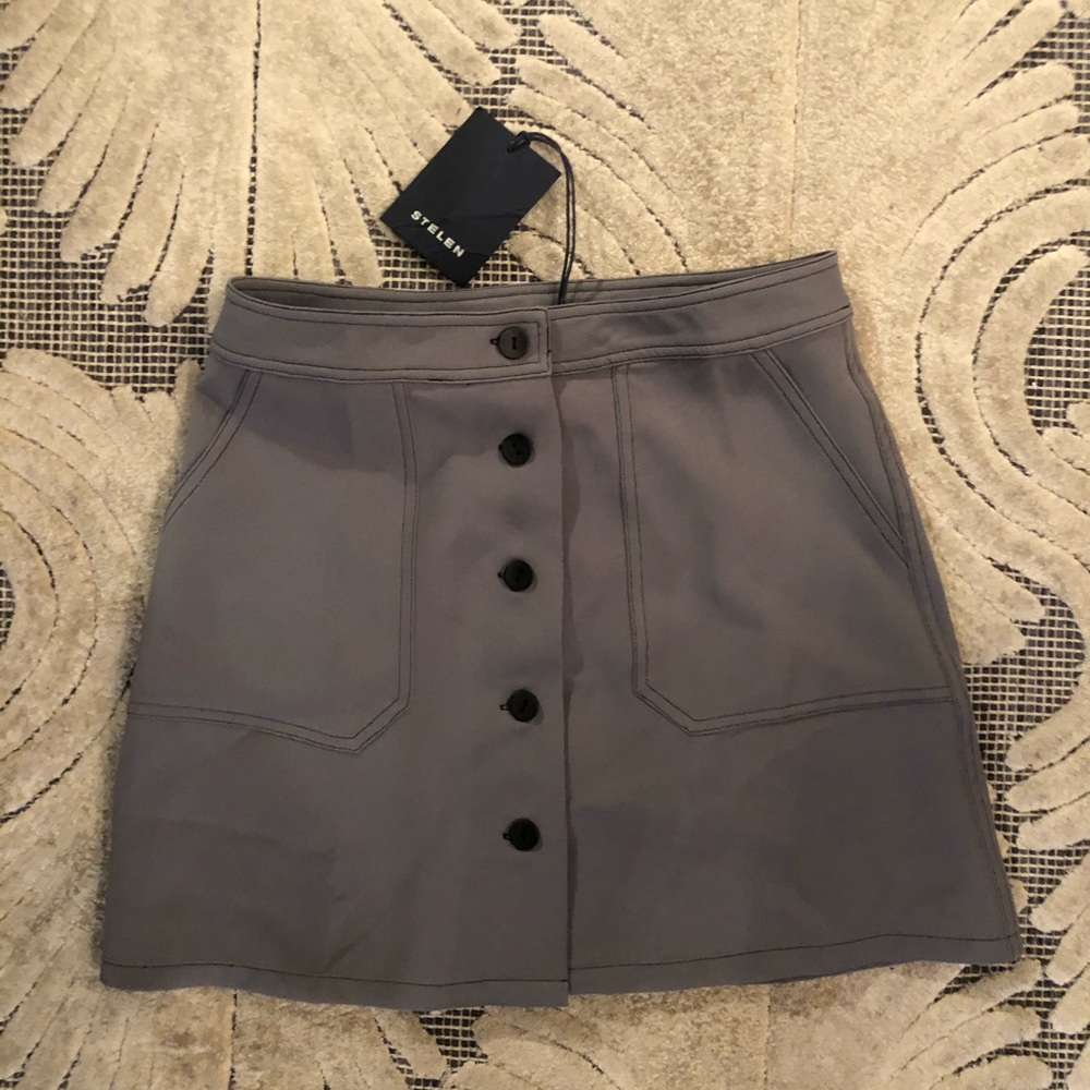 Stelen gray mini skirt NWT